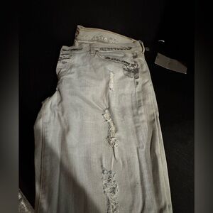 7 for All Mankind Josefina Destroy Silver Button Fly Jeans - Size 32